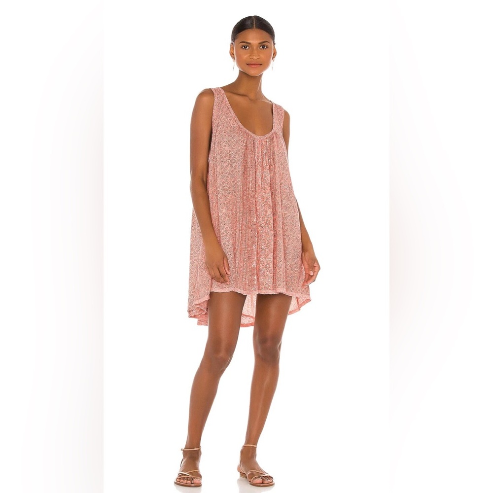 Free People Women‘tunic 

Orange Floral... Flowy Pink Sleeveless Dress